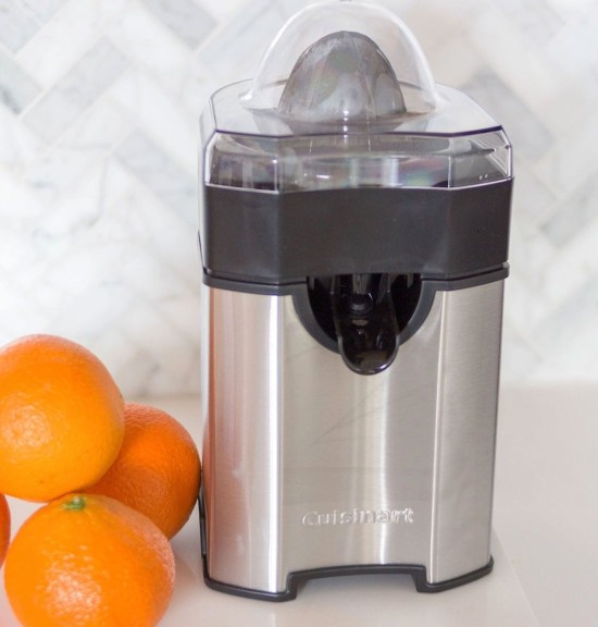 Electric Press Citrus Juicer Stainless, Grey and Black